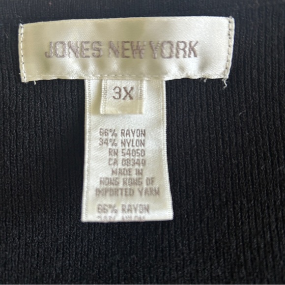 Jones New York Black Beaded Knit Sweater Vintage Pullover Plus size 3X - Picture 12 of 14